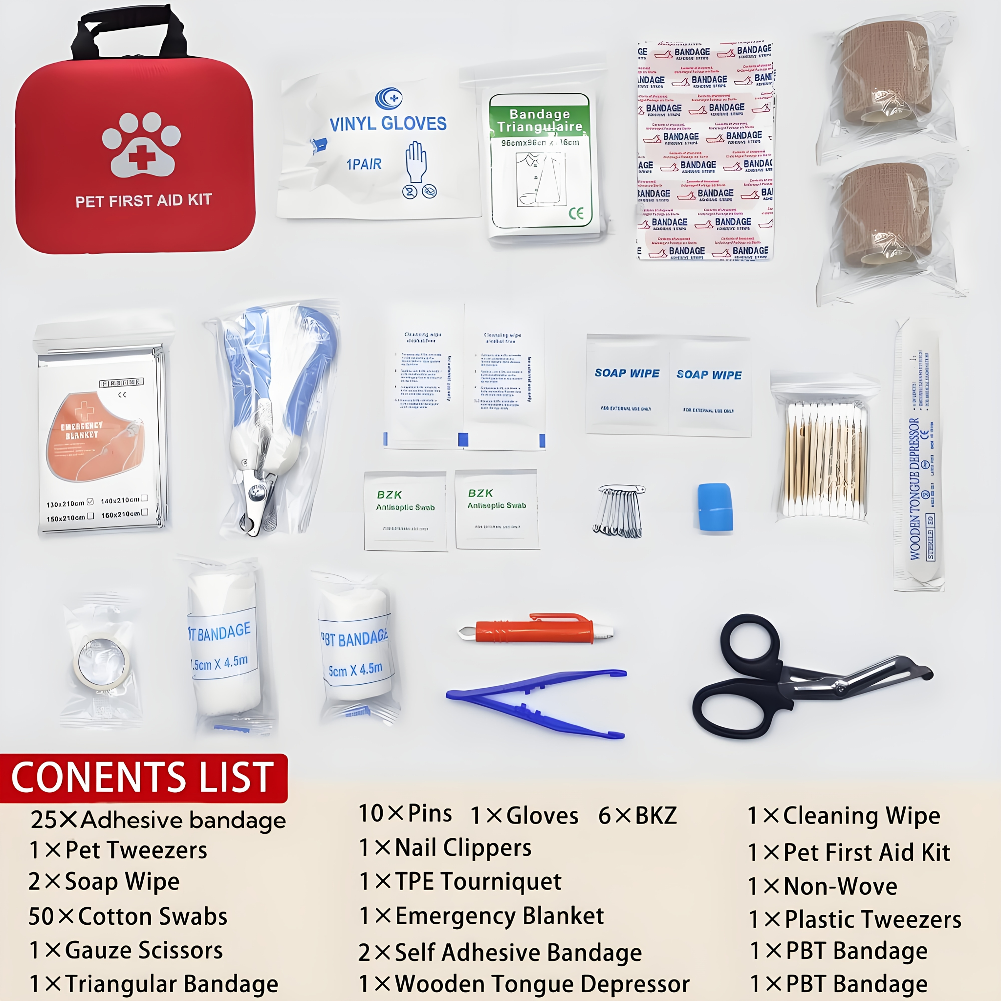 Portable Pet First-Aid Kit, Ca - First Aid Travel Kit のレビューと価格