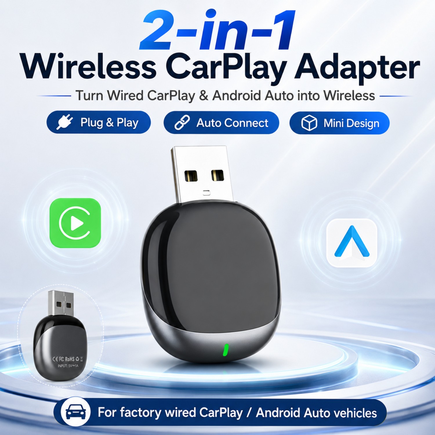 2026 Upgraded 2-in-1 Wireless  - Travel Plug Type C のレビューと価格