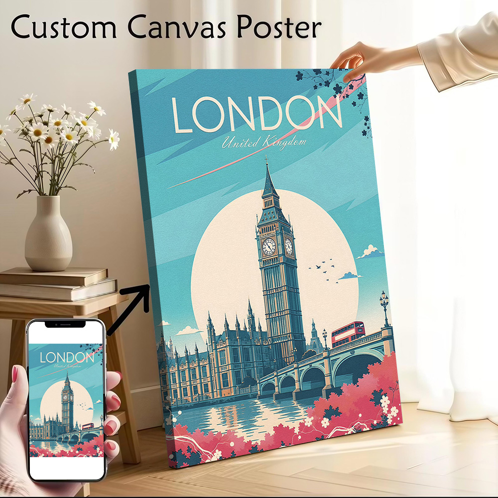 London Travel Canvas Poster Wa - Travel Accessories London のレビューと価格