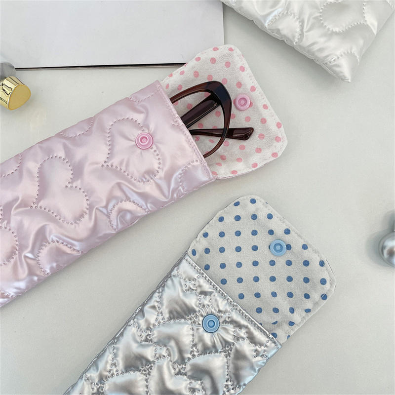 Heart Bow Leather Glasses Pouc - Travel Accessories Pouch For Women のレビューと価格