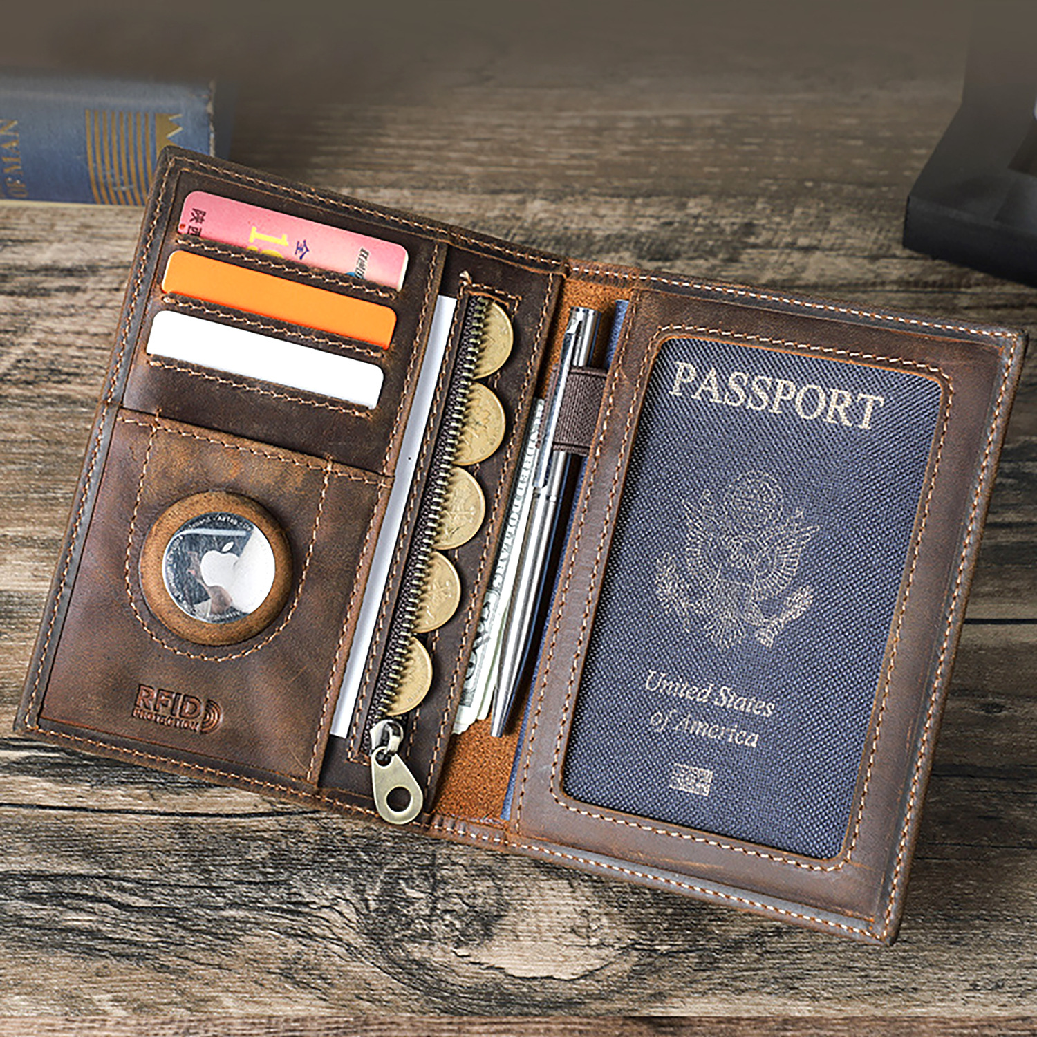 Custom Logo Genuine Leather Sl - Travel Accessories Rfid のレビューと価格