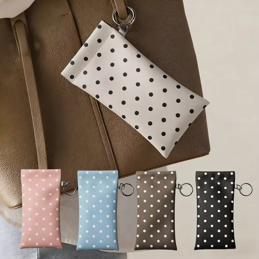Polka Dot Eyeglass Pouch with  - Travel Accessories Pouch For Women のレビューと価格