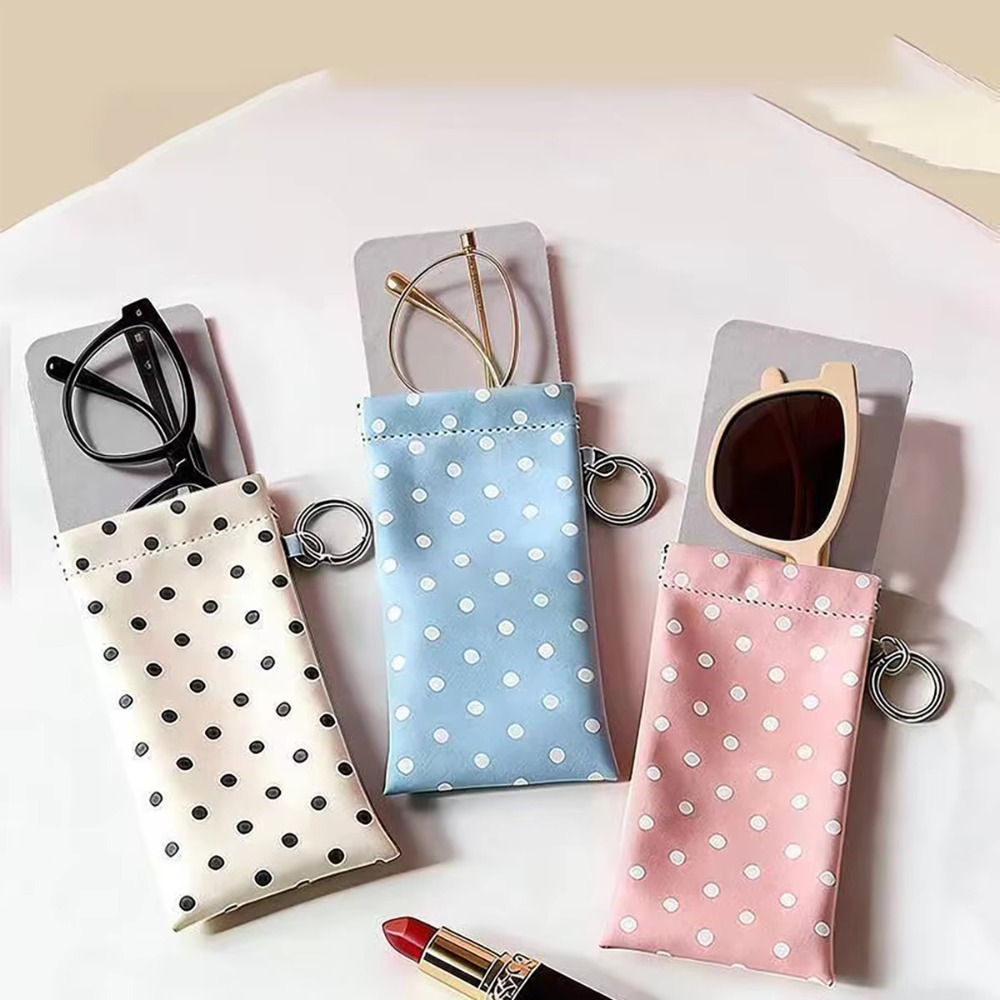 Polka Dot Eyeglass Pouch with  - Travel Accessories Pouch For Women のレビューと価格