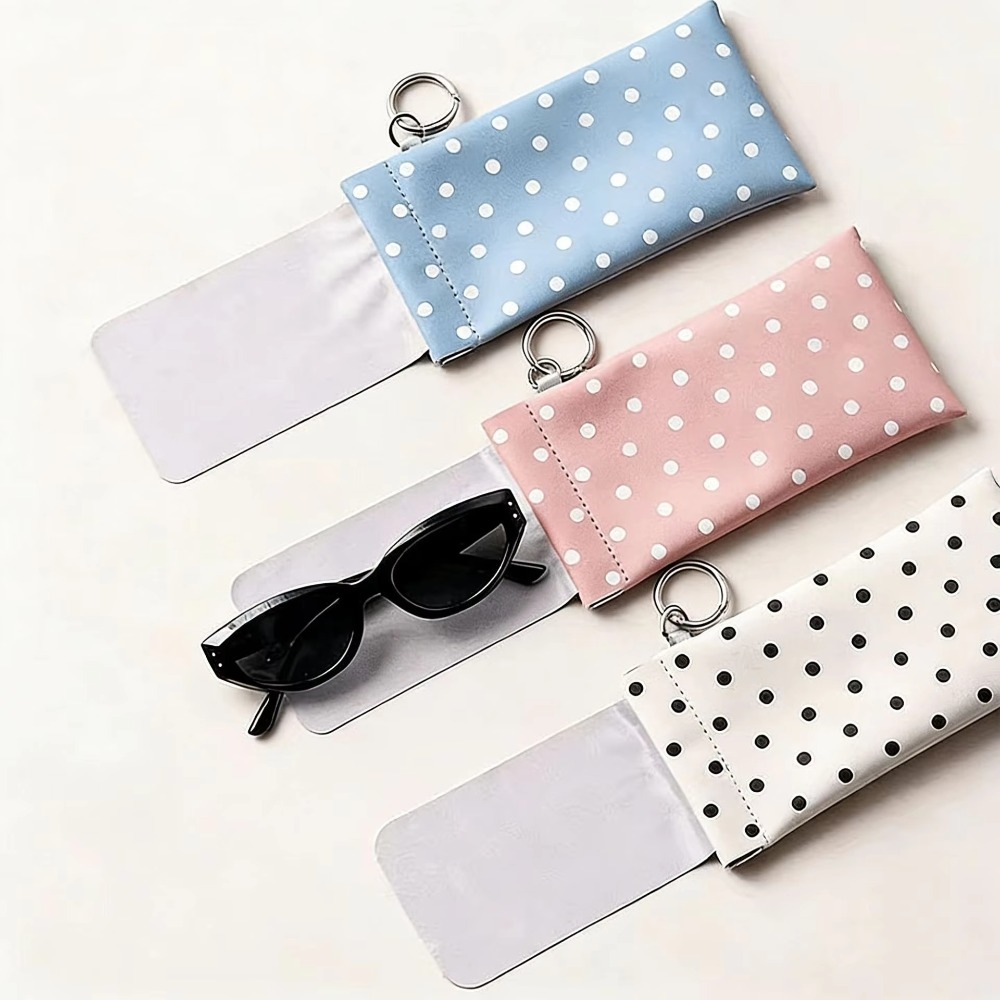 Polka Dot Eyeglass Pouch with  - Travel Accessories Pouch For Women のレビューと価格